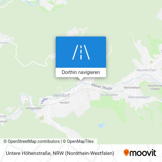 Untere Höhenstraße Karte