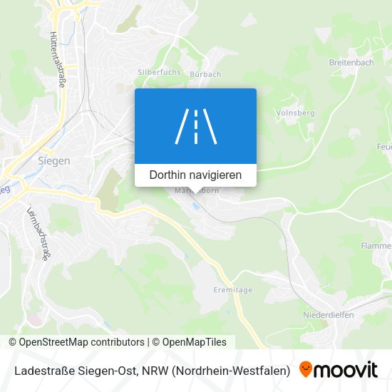Ladestraße Siegen-Ost Karte