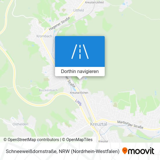 Schneeweißdornstraße Karte