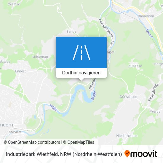 Industriepark Wiethfeld Karte