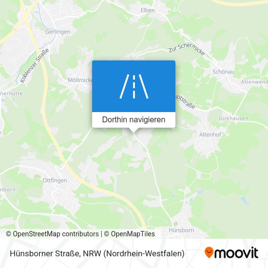 Hünsborner Straße Karte