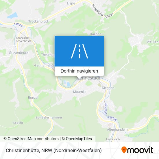 Christinenhütte Karte