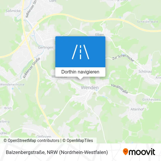 Balzenbergstraße Karte