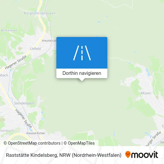 Raststätte Kindelsberg Karte