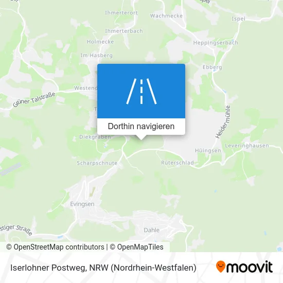 Iserlohner Postweg Karte