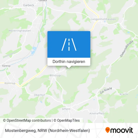 Mostenbergweg Karte
