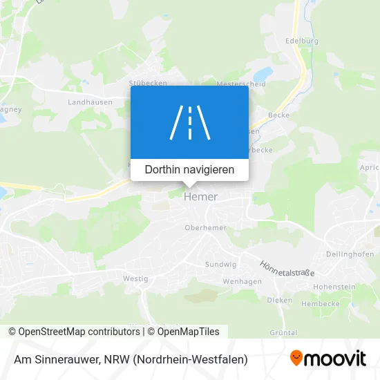 Am Sinnerauwer Karte