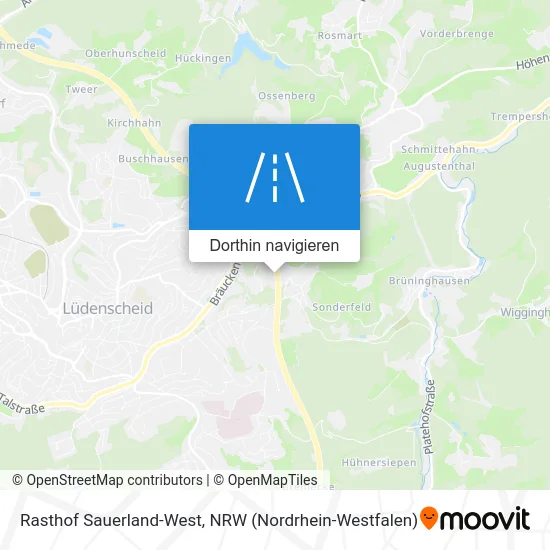 Rasthof Sauerland-West Karte