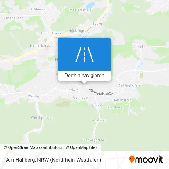 Am Hallberg Karte