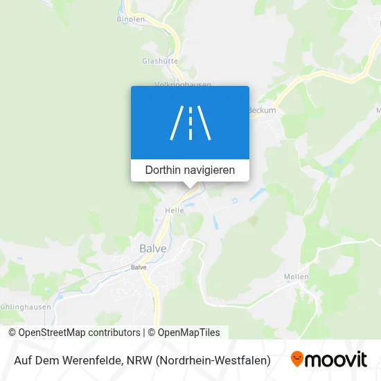 Auf Dem Werenfelde Karte