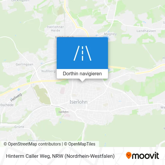 Hinterm Caller Weg Karte