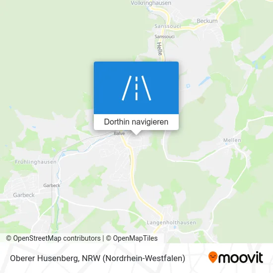 Oberer Husenberg Karte