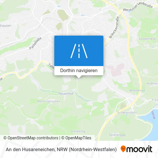 An den Husareneichen Karte