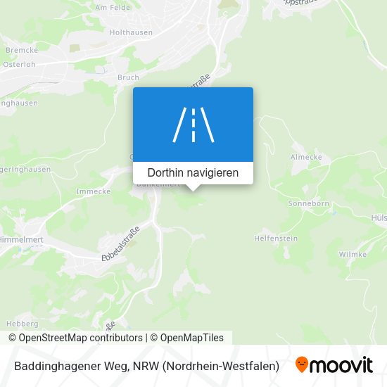 Baddinghagener Weg Karte