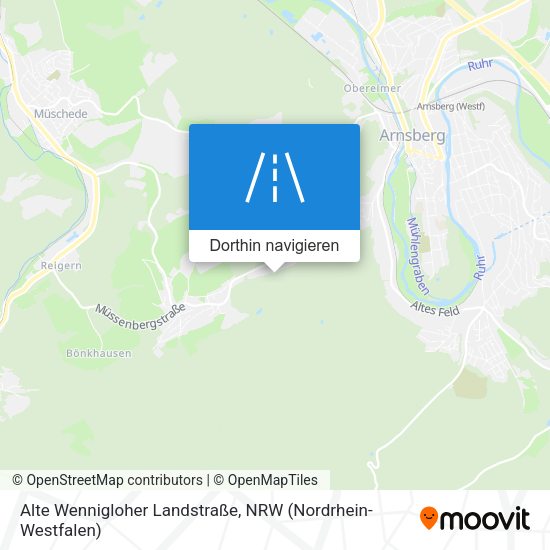 Alte Wennigloher Landstraße Karte