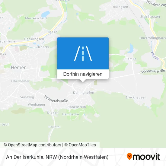 An Der Iserkuhle Karte