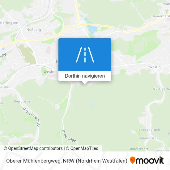 Oberer Mühlenbergweg Karte