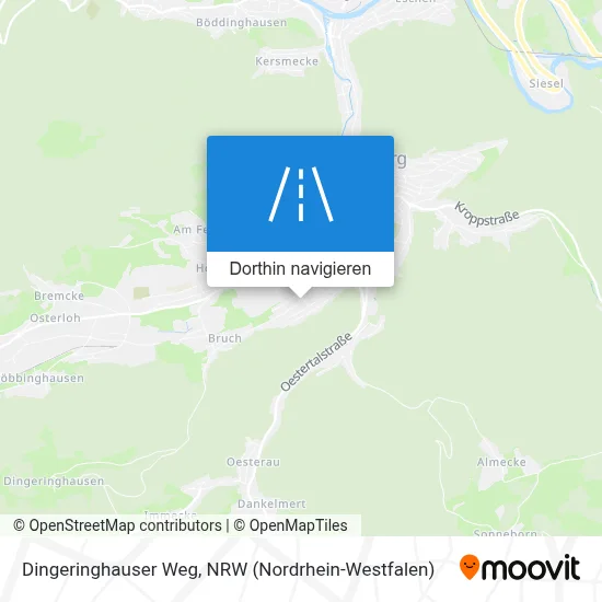 Dingeringhauser Weg Karte