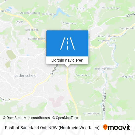 Rasthof Sauerland Ost Karte