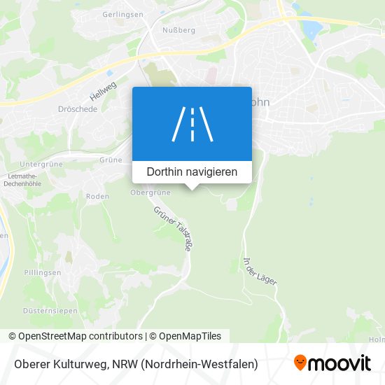 Oberer Kulturweg Karte