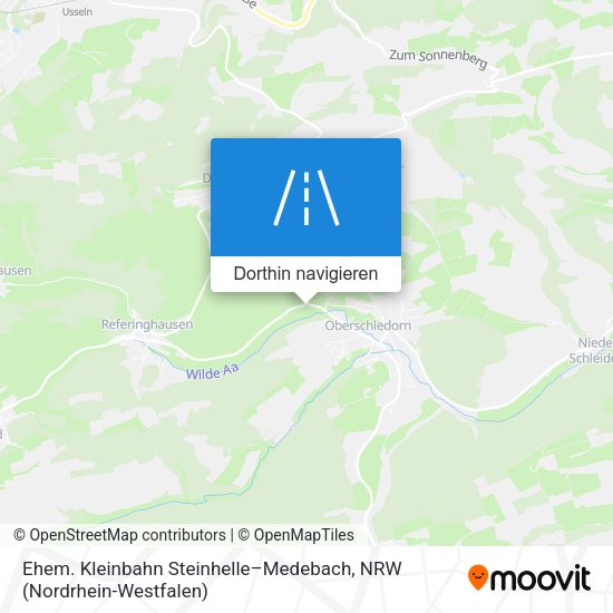 Ehem. Kleinbahn Steinhelle–Medebach Karte