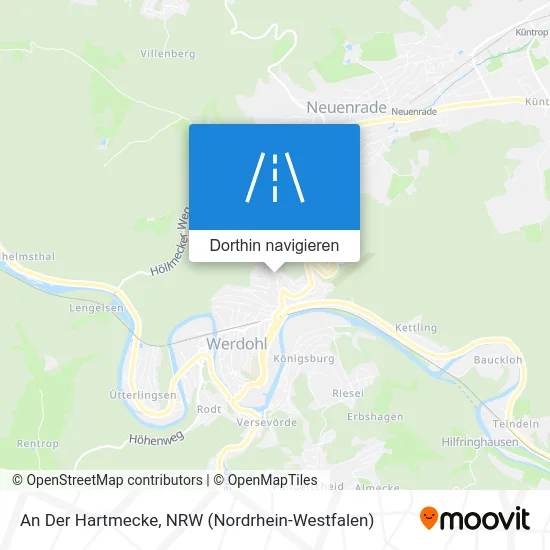 An Der Hartmecke Karte