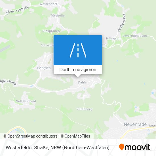 Westerfelder Straße Karte