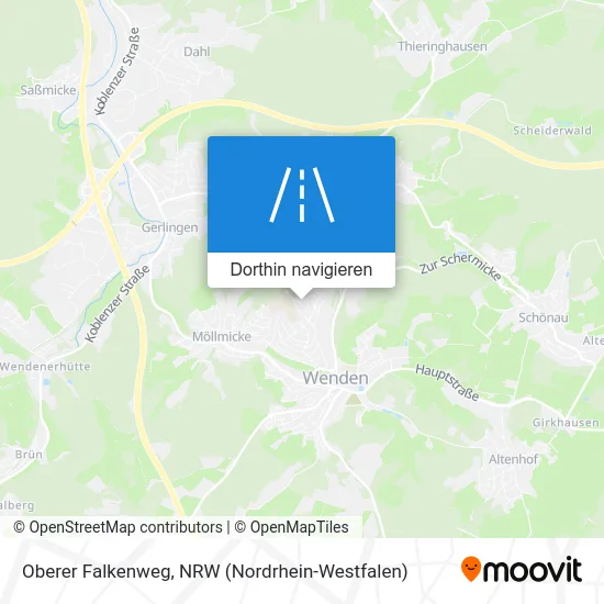 Oberer Falkenweg Karte