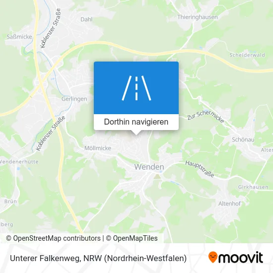 Unterer Falkenweg Karte