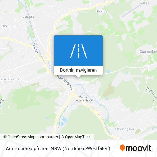 Am Hünenköpfchen Karte