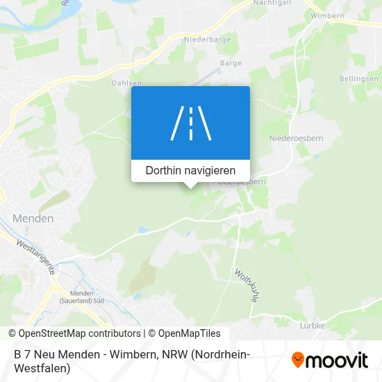 B 7 Neu Menden - Wimbern Karte