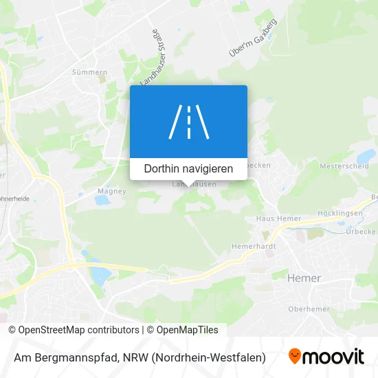 Am Bergmannspfad Karte