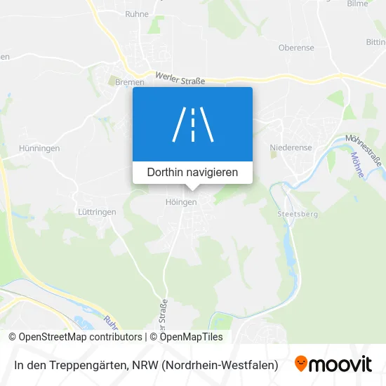 In den Treppengärten Karte