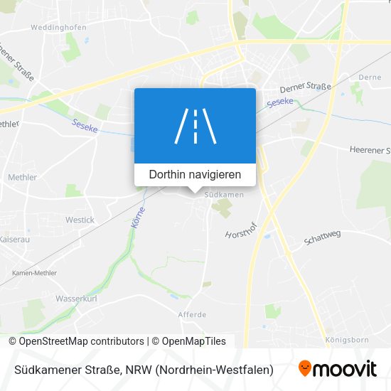 Südkamener Straße Karte