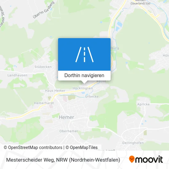 Mesterscheider Weg Karte