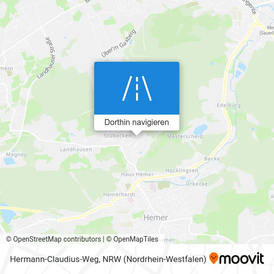 Hermann-Claudius-Weg Karte