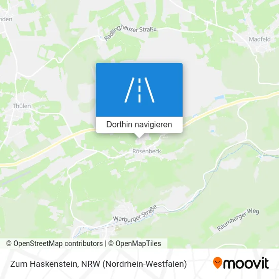 Zum Haskenstein Karte