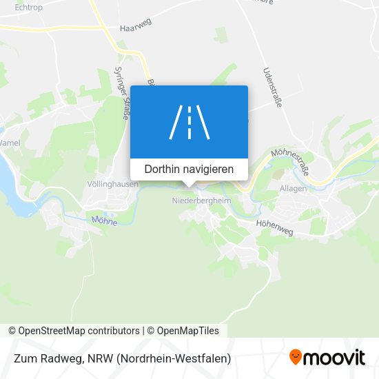 Zum Radweg Karte