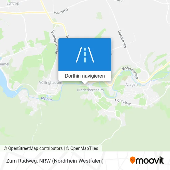 Zum Radweg Karte