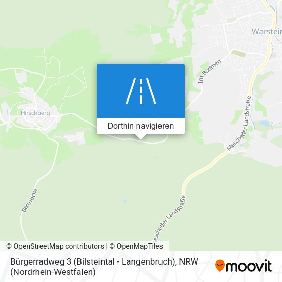 Bürgerradweg 3 (Bilsteintal - Langenbruch) Karte