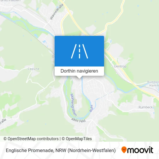 Englische Promenade Karte