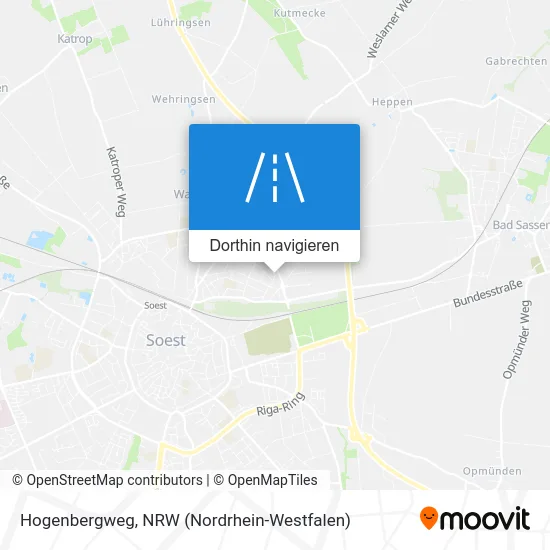Hogenbergweg Karte