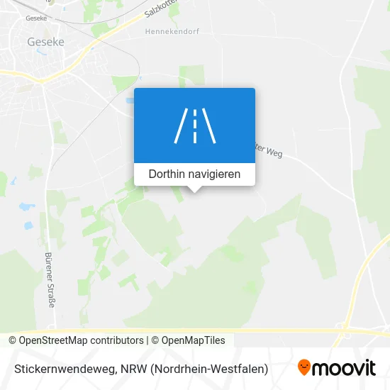 Stickernwendeweg Karte