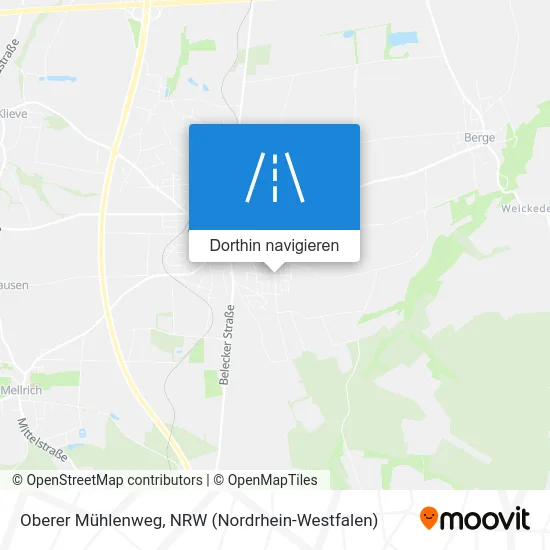 Oberer Mühlenweg Karte