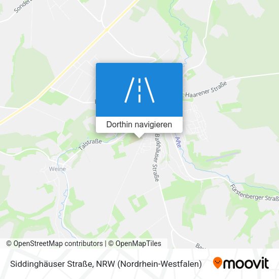 Siddinghäuser Straße Karte