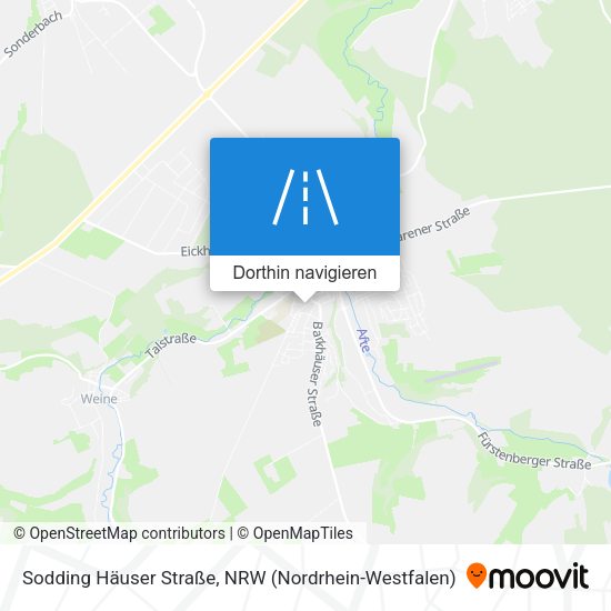 Sodding Häuser Straße Karte