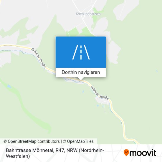 Bahntrasse Möhnetal, R47 Karte