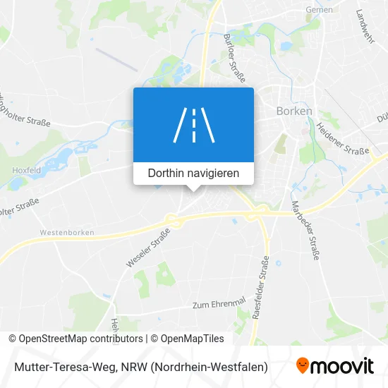 Mutter-Teresa-Weg Karte