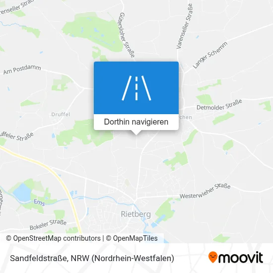 Sandfeldstraße Karte