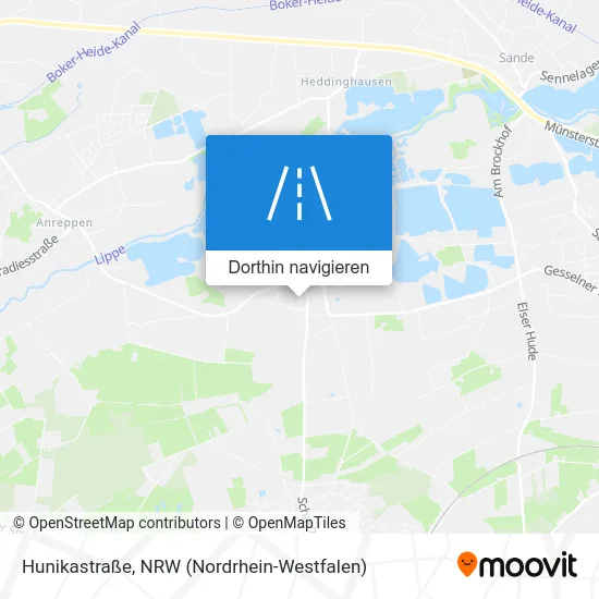 Hunikastraße Karte